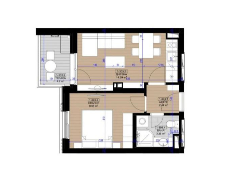 HARMONY RESIDENCE двустаен апартамент