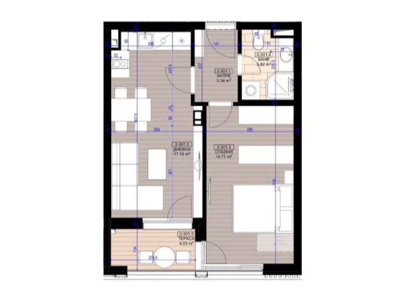 HARMONY RESIDENCE двустаен апартамент
