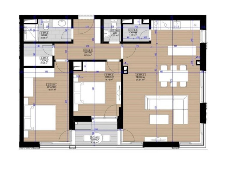 HARMONY RESIDENCE двустаен апартамент
